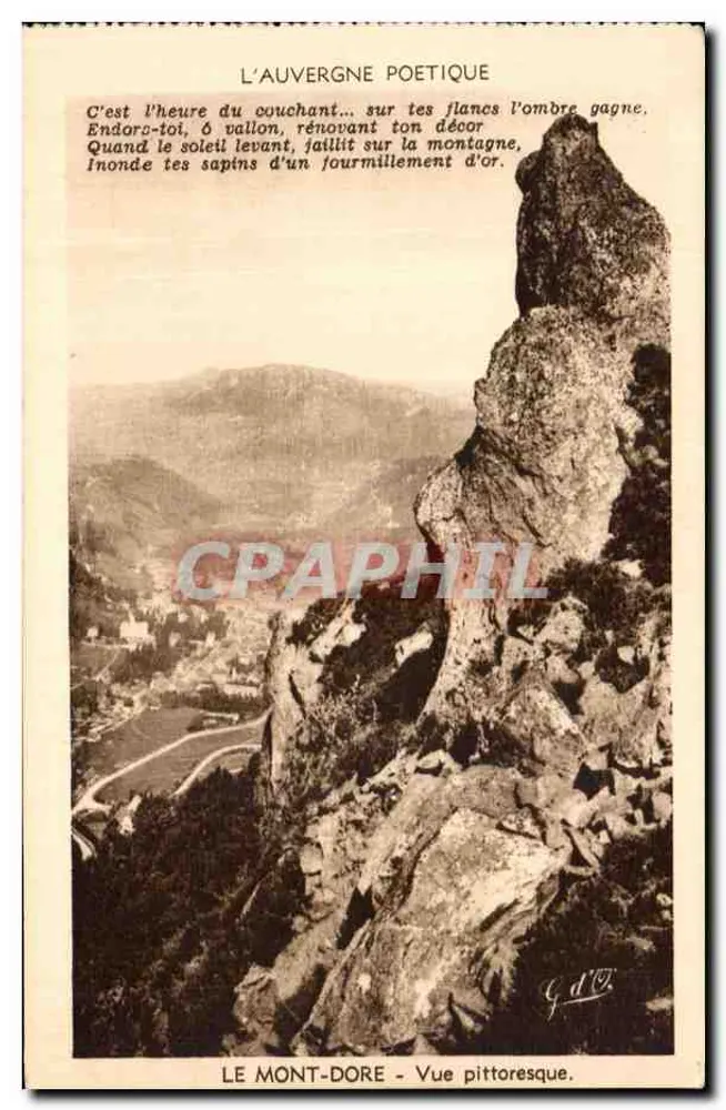 Mont-Dore — Landschaftliche Ansicht — Poetische Auvergne — J. Gouttefangez, Verlag - Vorderseite
