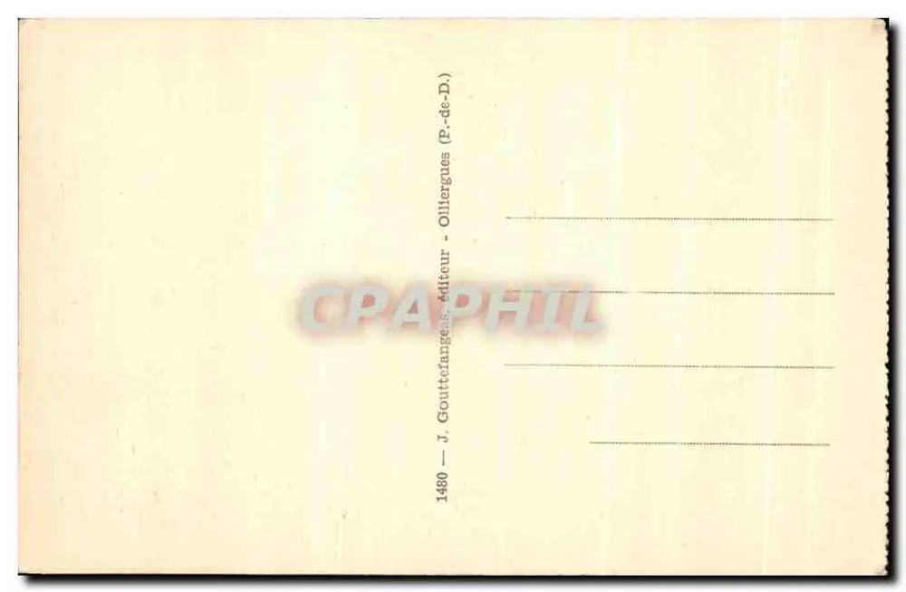 Mont-Dore — Landschaftliche Ansicht — Poetische Auvergne — J. Gouttefangez, Verlag - Rückseite