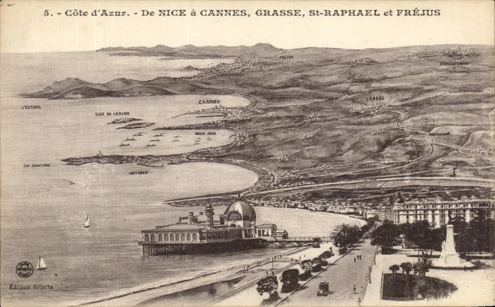 Côte d'Azur - Von NICE nach CANNES, GRASSE, ST-RAPHAEL und FRÉJUS — Edition Gletta - Vorderseite