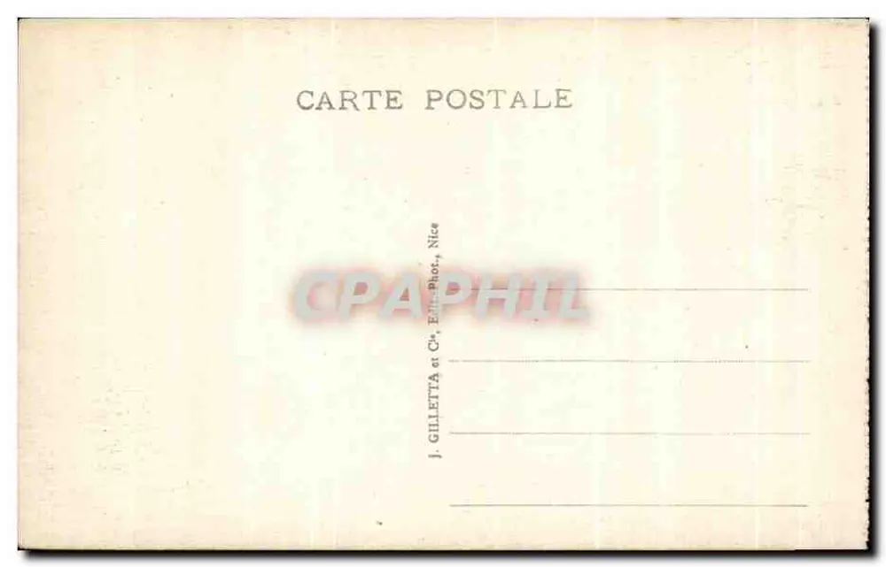 Nice — Allgemeiner Blick zwischen den Kiefern - Mont Boron — J. Gilletta & Cie, Nice - Rückseite
