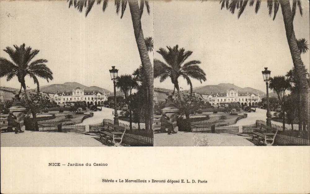 Nice — Jardins do Casino — Stéréo « Le Merveilleux » Breveté déposé E. L. D. Paris - Frente