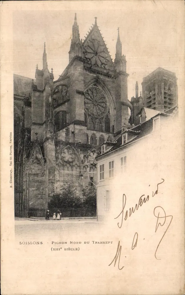 Soissons - Pignon Norte do Transepto (século XIII) — R. Chaseray, Val-St-Pierre, Vertins - Frente