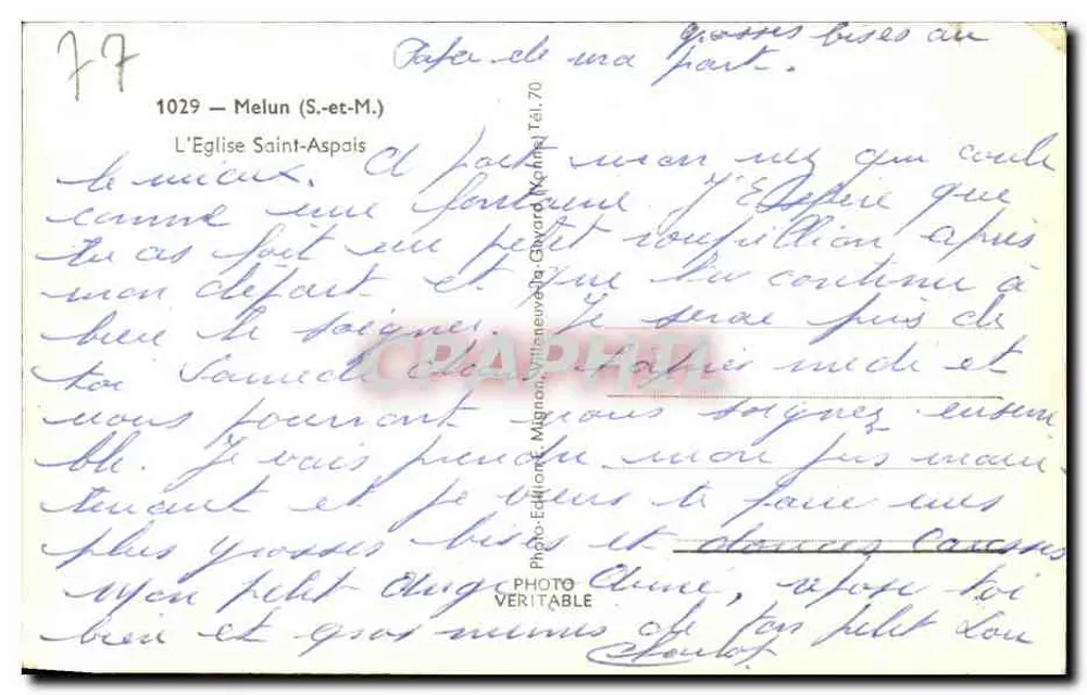 A Igreja Saint-Aspais — Melun (S.-et-M.) — E. Fiffignoy - Verso