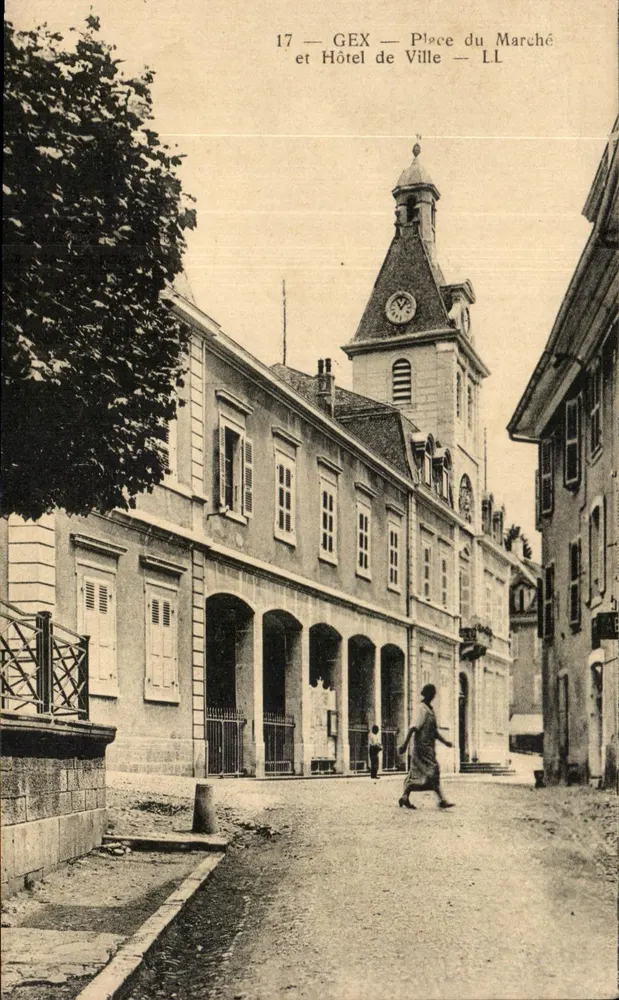 Gex — Place du Marché et Hôtel de Ville — éditeur LL - Anverso