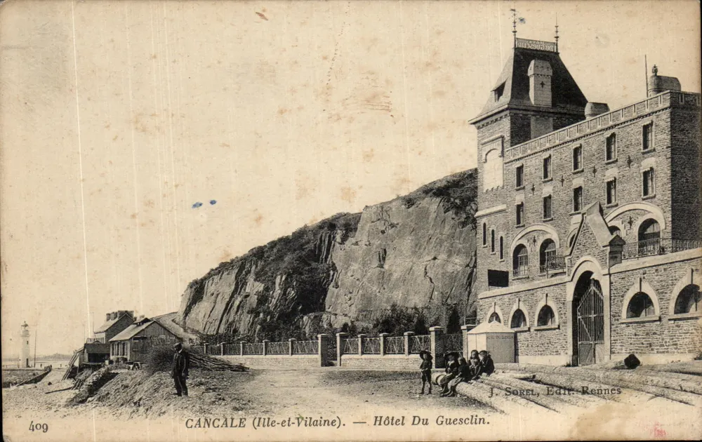 Cancale (Ille-et-Vilaine) — Hotel Du Guesclin — J. Sorel, Edit. Rennes - Frente
