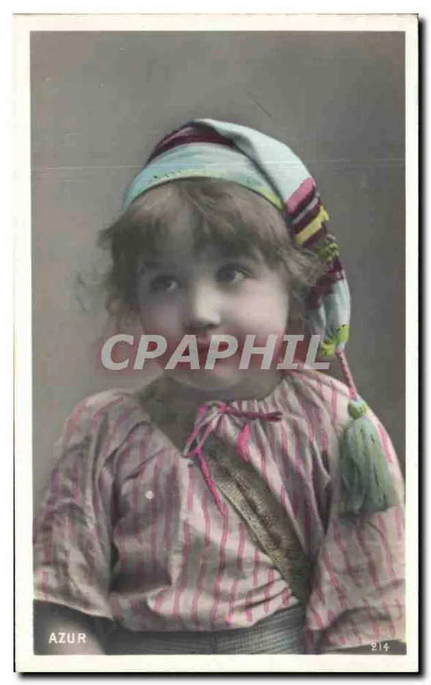 Kleine Mädchen mit farbigem Turban — Azur, n° 214 - Vorderseite