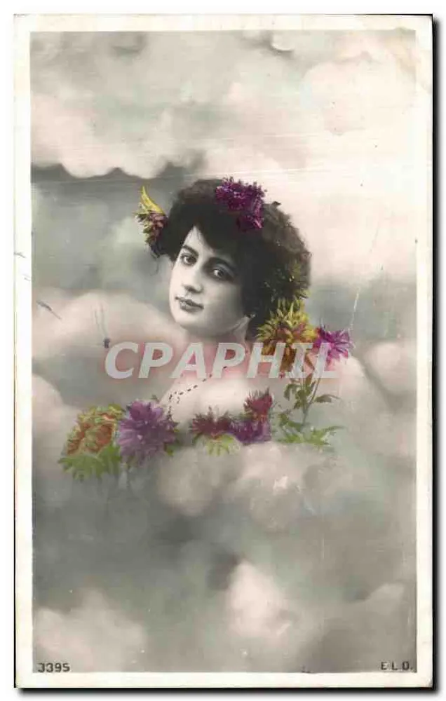 Junge Frau mit Blumen — E.L.O. n° 3395 - Vorderseite