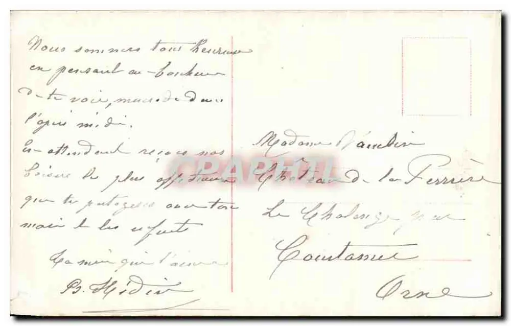 Junge Mädchen — lockige Haare mit großem Schleifchen — 10c République Française Stempel - Rückseite