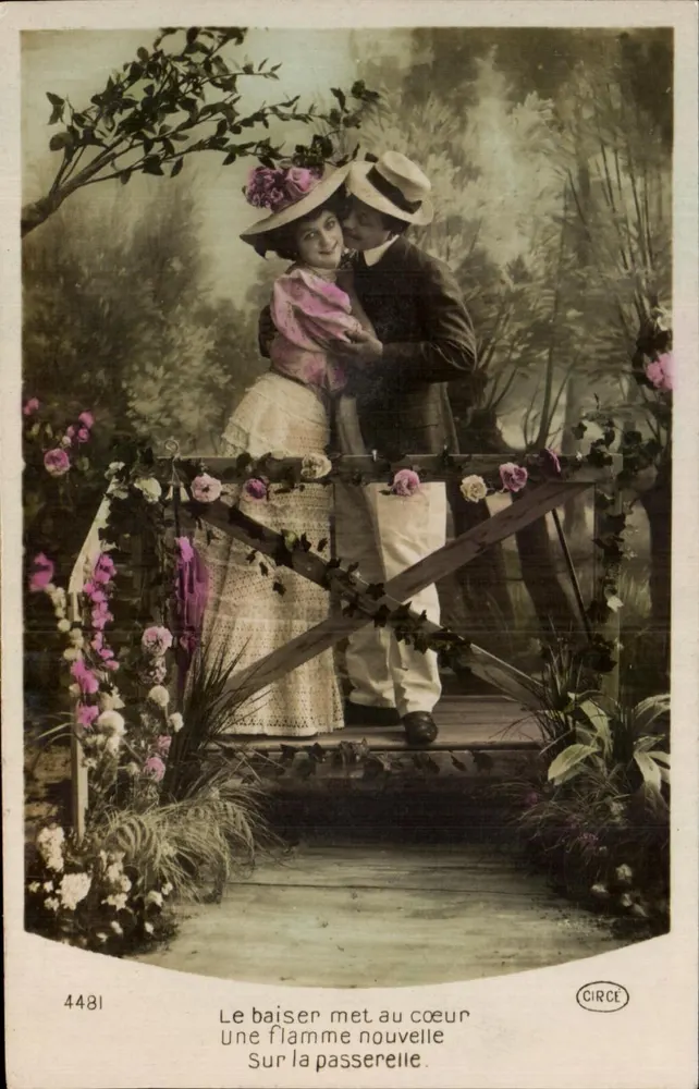 Le baiser met au cœur une flamme nouvelle — Sur la passerelle — CIRCE n°4481 - Vorderseite