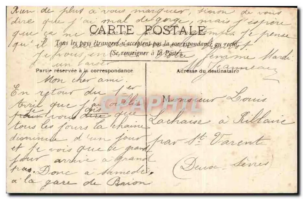 Le baiser met au cœur une flamme nouvelle — Sur la passerelle — CIRCE n°4481 - Rückseite