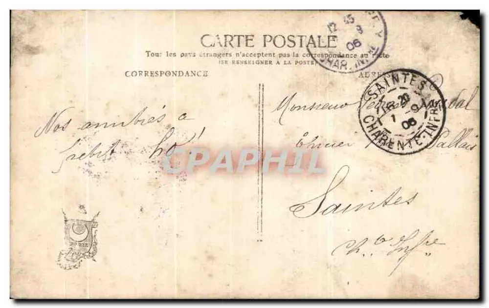 Kind mit Luftschlangen — P. Legrand, n° 334 - Rückseite