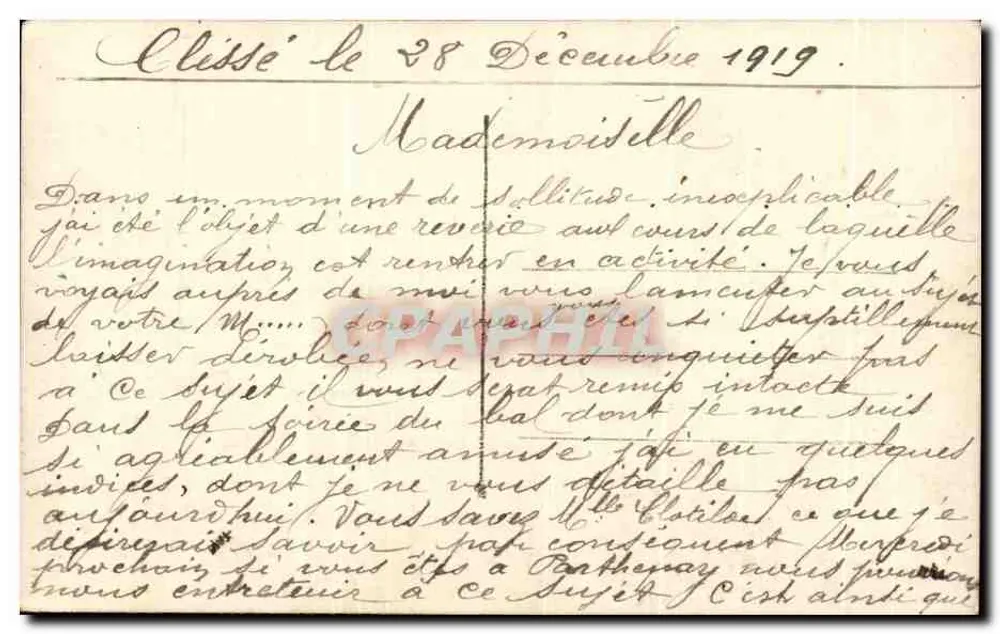 Ich biete dir meine Seele — junges Paar im Freien — DIX PARIS 1177 - Rückseite