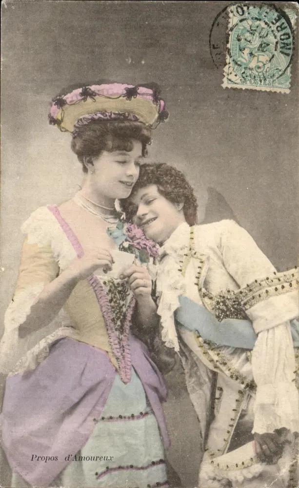 Zwei Liebende — Theater Szene — Propos d'Amoureux, Verlag La Ruffe, Nr. 123 - Vorderseite