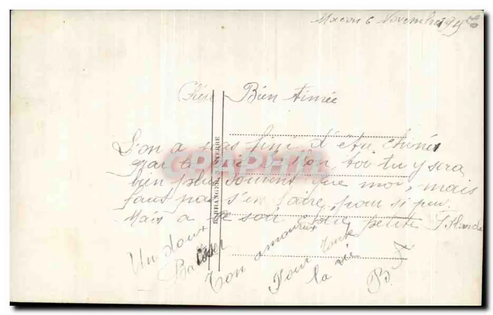 Liebendes Paar — romantische Szene — anonymer Verleger, Nr. 3579 - Rückseite