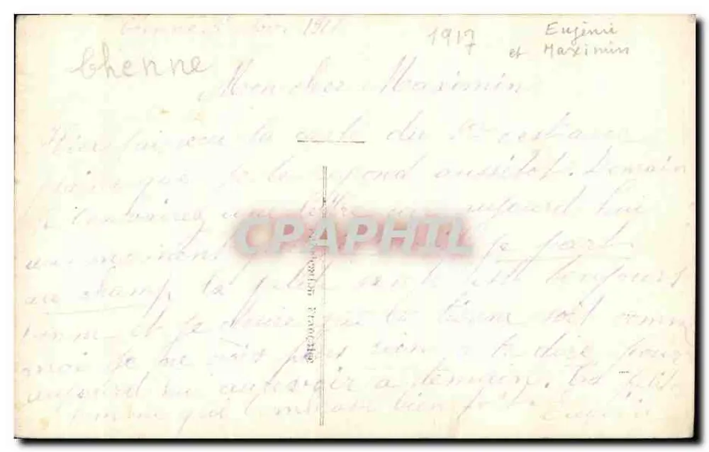Junge Frau in grünem Kleid — mit Blumenstrauß — Verleger A.B.M. Paris, Nr. 201 - Rückseite