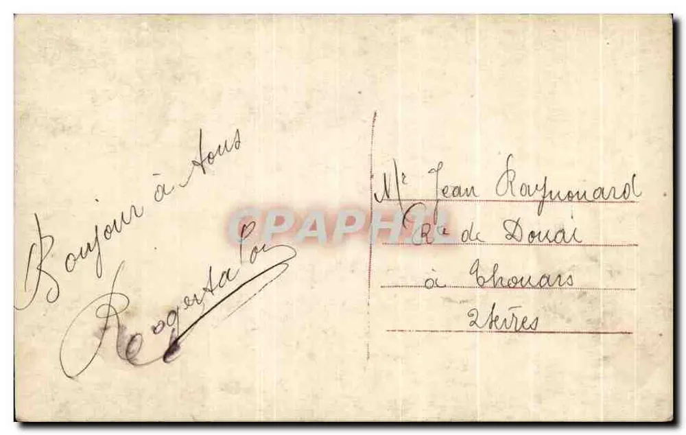 Junge Frau in gestreiftem Kleid — mit Rosenstrauß — Verlag: POSTES FRANÇAISES n° 484 - Rückseite