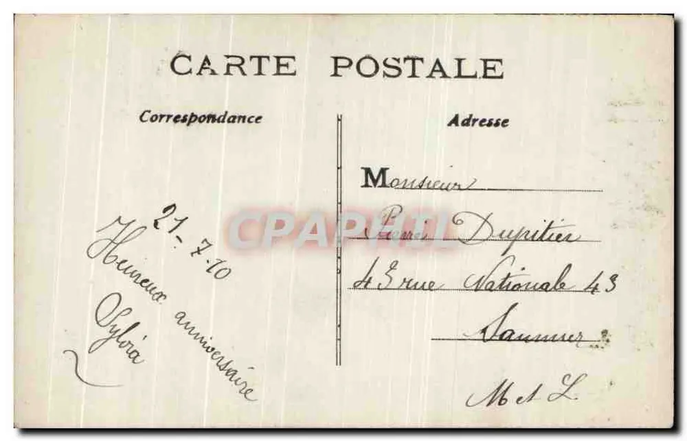 Junge Frau mit Mandoline — Rosen — EPR 322 - Rückseite
