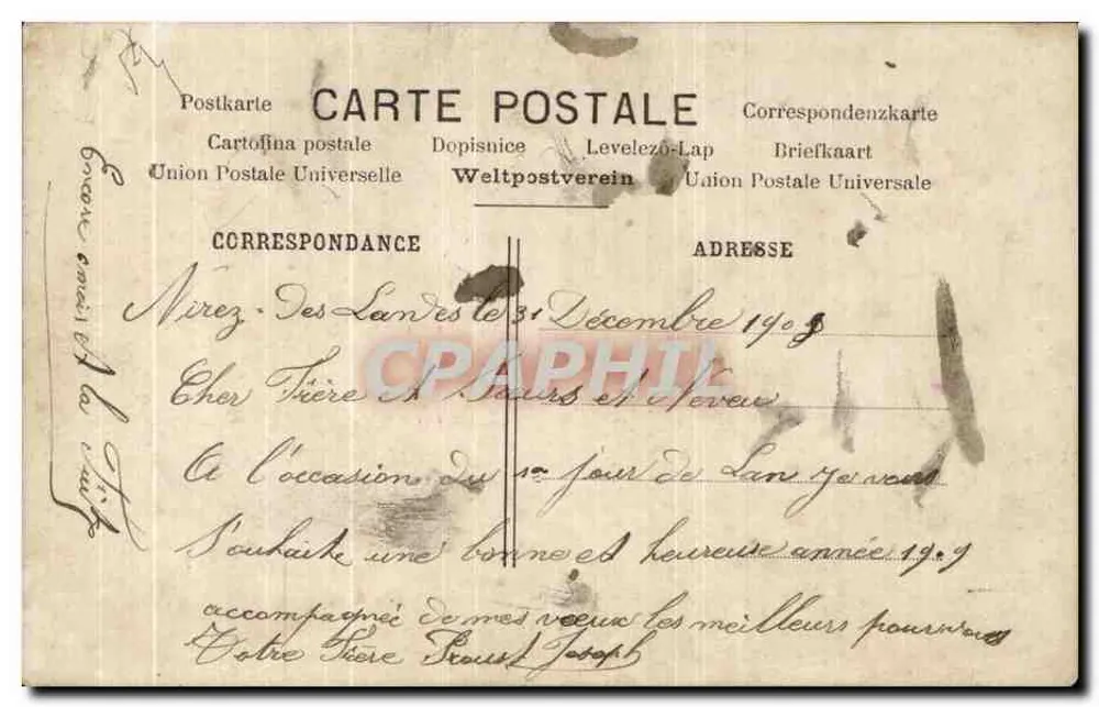 Kind mit ihrer ersten Pfeife — Paris — Jomnier, n° 509 - Rückseite
