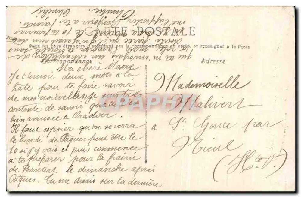 Mann in Anzug mit Blumenbouquet — Blumen-Dekoration — Verlag 'Mocilleures Amitiés', Nr. 1340 - Rückseite