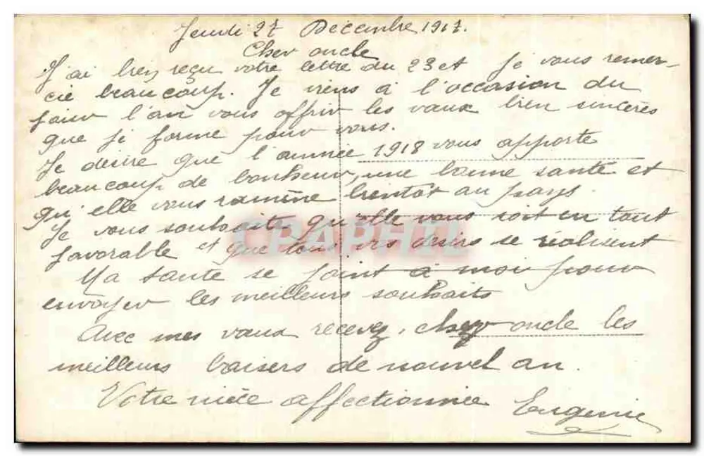 Frau in Pelz mit Strauch — Frohe Weihnachten — Furia 657 - Rückseite