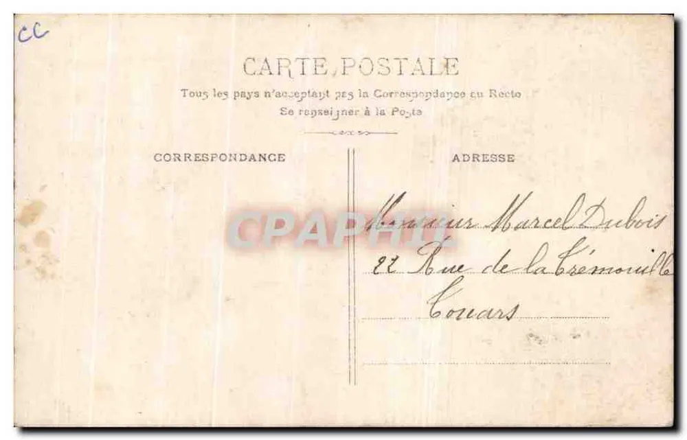 Lächelnde junge Frau — farbig gestaltete Karte — M. P. Buquet, Paris, Nr. 595 - Rückseite