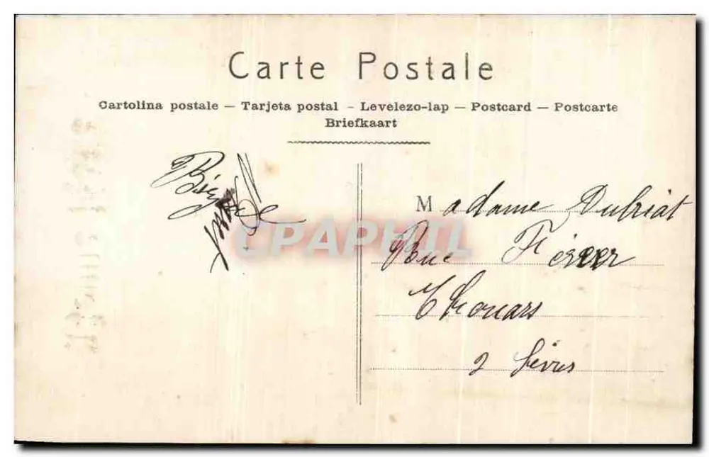 Jeune femme en chapeau à plumes — scène de fête — éditeur RIRI, Paris, n° 4010 - Rückseite