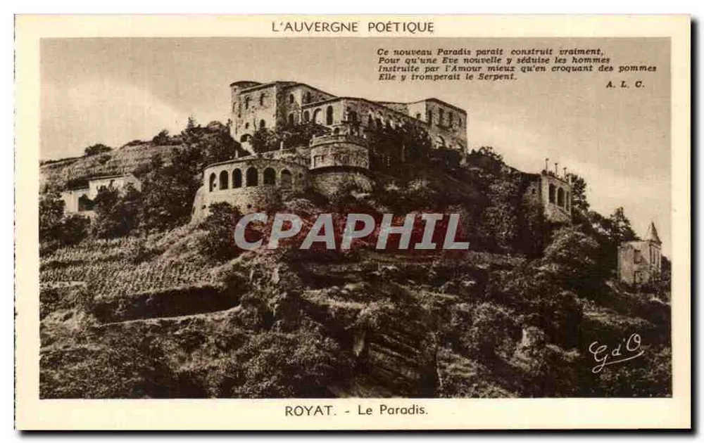 Royat - Le Paradis — L'Auvergne Poétique — A. L. C. - Vorderseite
