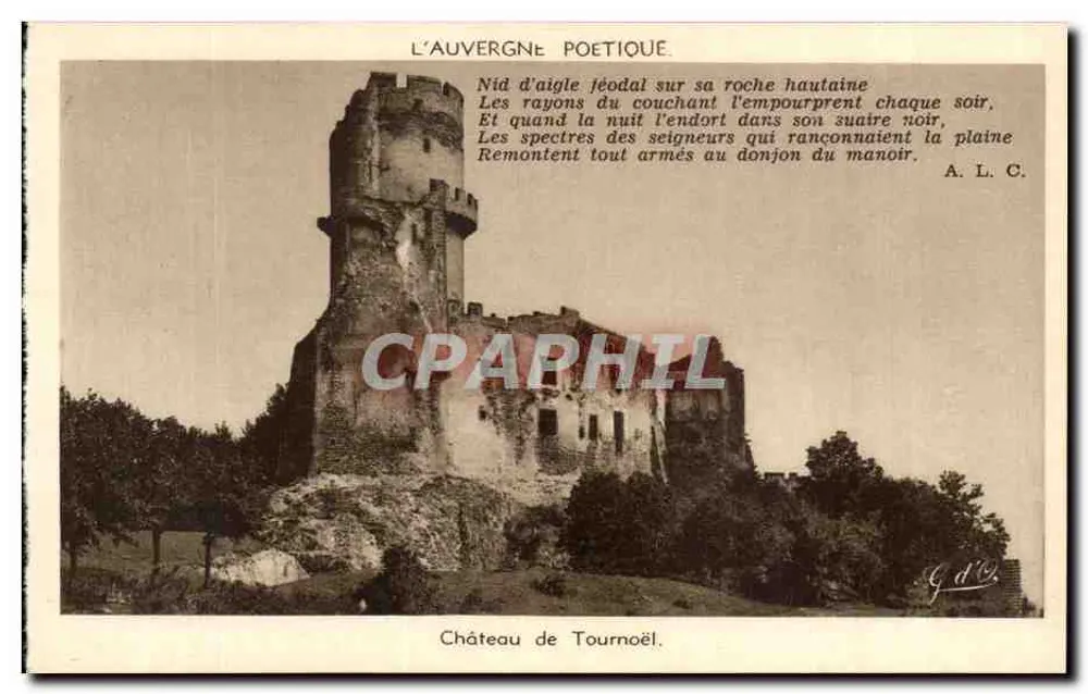 Schloss Tournoël — Die poetische Auvergne — Verlag J. Gouttefangeau (P.-de-D.) - Vorderseite