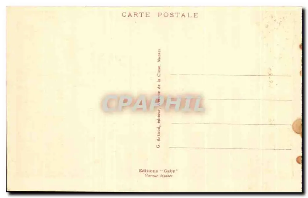 Caen — Abside de l'Église Saint-Pierre — Éditeur G. Artaud, Nantes - Verso