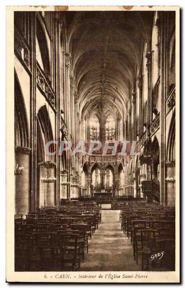 Caen — Interior da Igreja de São Pedro — Gaby - Frente