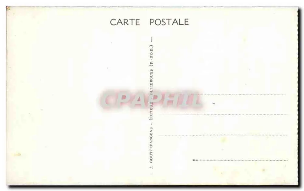 Praia do Lago Chambon — Auvergne — G. D'O. 1465 - Verso