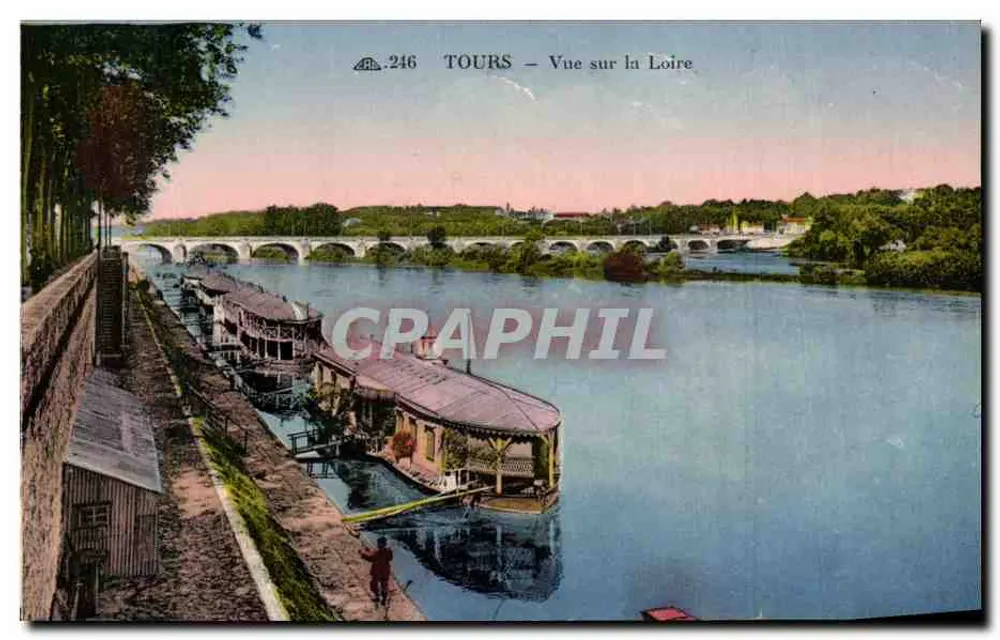Tours — Vista sobre a Loire — C.A.P. n°246 - Frente