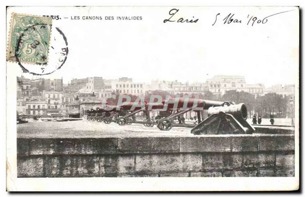 Paris — Les canons des Invalides — éditeur imprimeur non visible - Frente