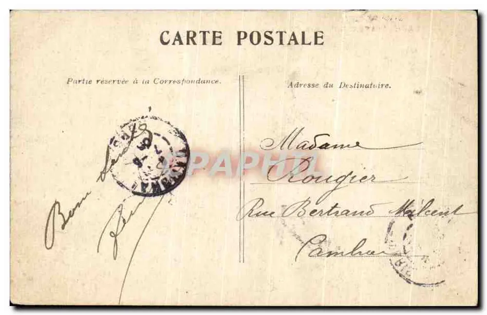 Paris — Les canons des Invalides — éditeur imprimeur non visible - Verso