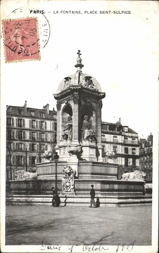 Paris — La Fontaine, Place Saint-Sulpice — Photographie Saint-Sulpice - Anverso