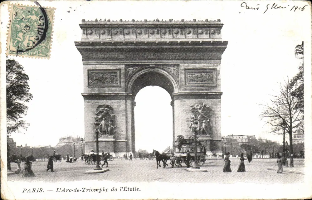 पेरिस — ल'एर्क-डे-ट्रिओम्फ़ डे ल'एटोइल — पेरिस एस. मार्च 1906 - आगे