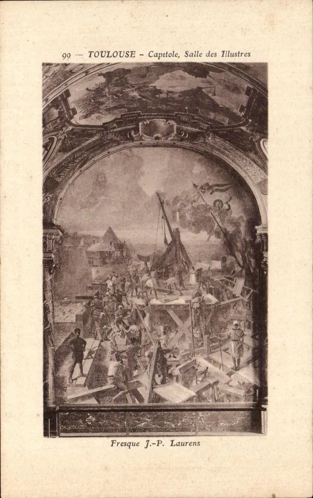 Toulouse - Capitole, Salle des Illustres — Fresko von J.-P. Laurens, n°99 - Vorderseite