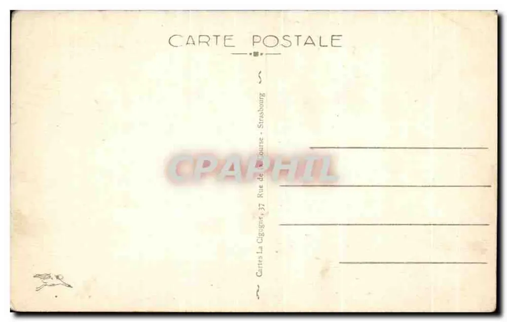 Strasbourg — Ponte do Reno — editor Cartes La Cigugnie, 37 Rue de la Course - Verso