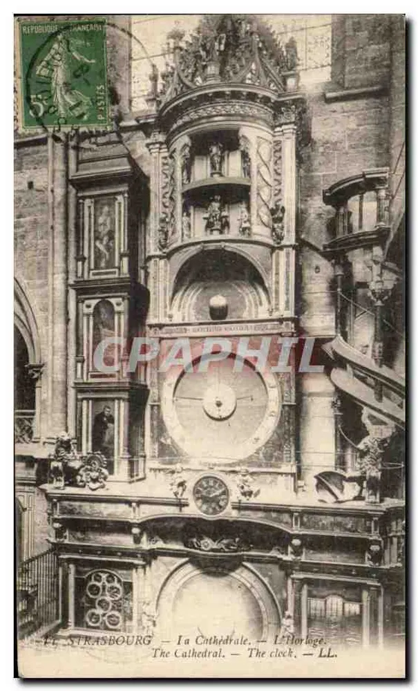 Straßburg — Die Kathedrale — Die Uhr — LL - Vorderseite