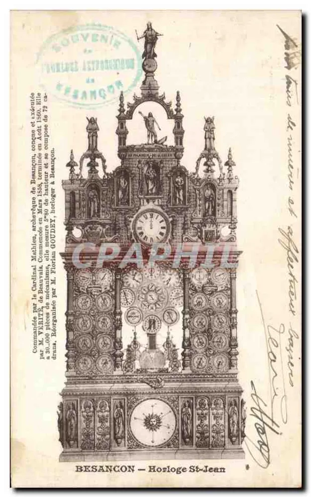 Besançon — Relógio de St-Jean — Souvenir de Besançon - Frente