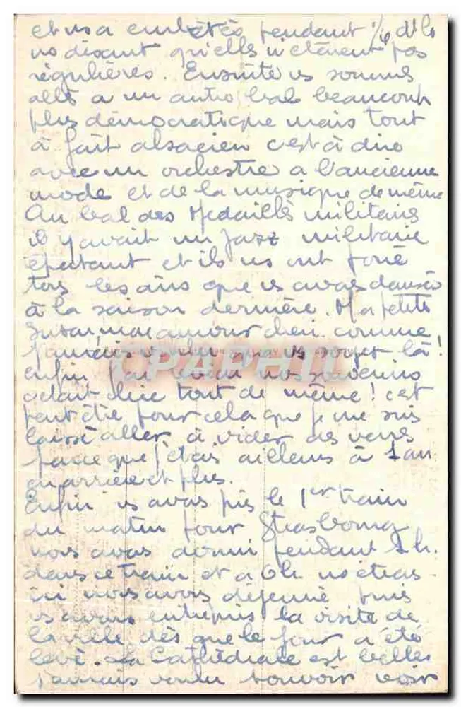 Estrasburgo - Vista geral — editor desconhecido, n° de série 1 - Verso