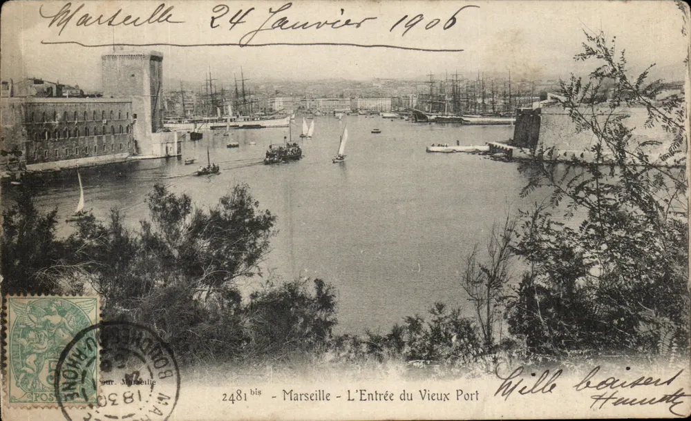 Marseille - Der Eingang zum Alten Hafen — Serie 2481 bis, herausgegeben von Ville Baissel Haute - Vorderseite