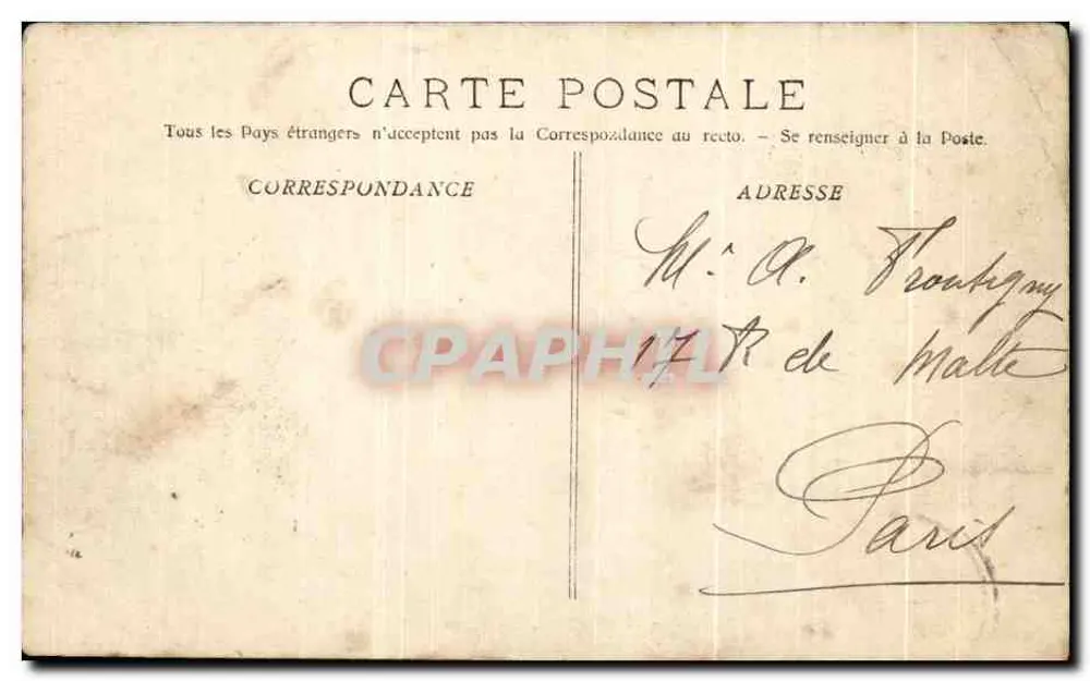 Marseille - Der Eingang zum Alten Hafen — Serie 2481 bis, herausgegeben von Ville Baissel Haute - Rückseite