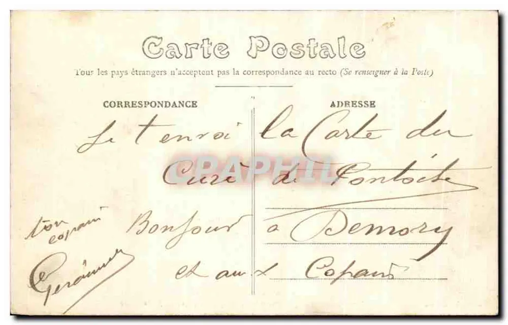O Padre de Pontoise — cena cômica em uma igreja — L'Abeille - Aslières - Verso