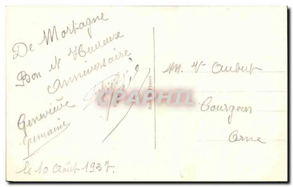 Blumenbukett in einem Korb — Frohe Geburtstagskarte — REX 2571 - Rückseite