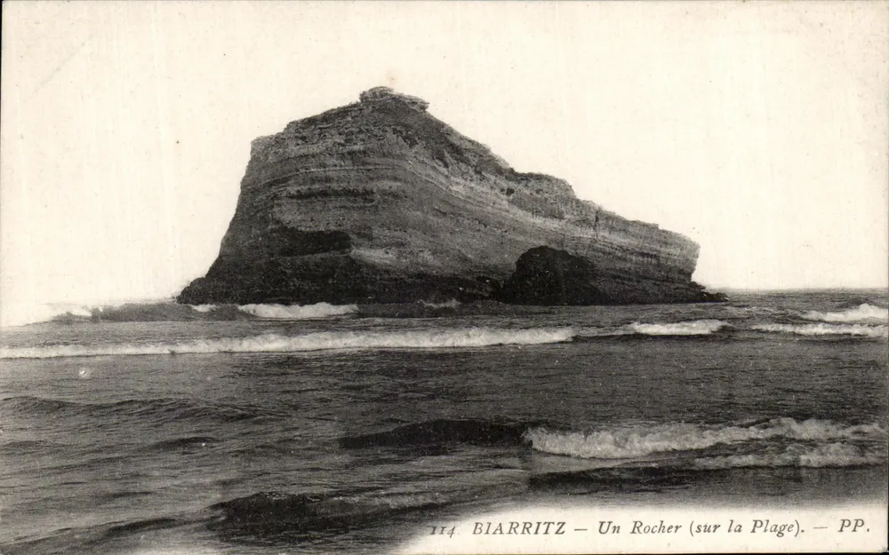 Biarritz — Um Rocha (na Praia) — PP. — n° 114 - Frente