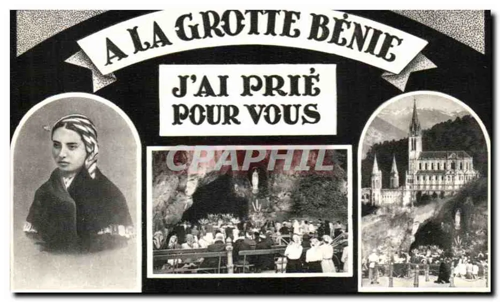 Gesegnete Höhle — Ich habe für Sie gebetet — Compagnie des Arts Photomécaniques, Lourdes - Vorderseite