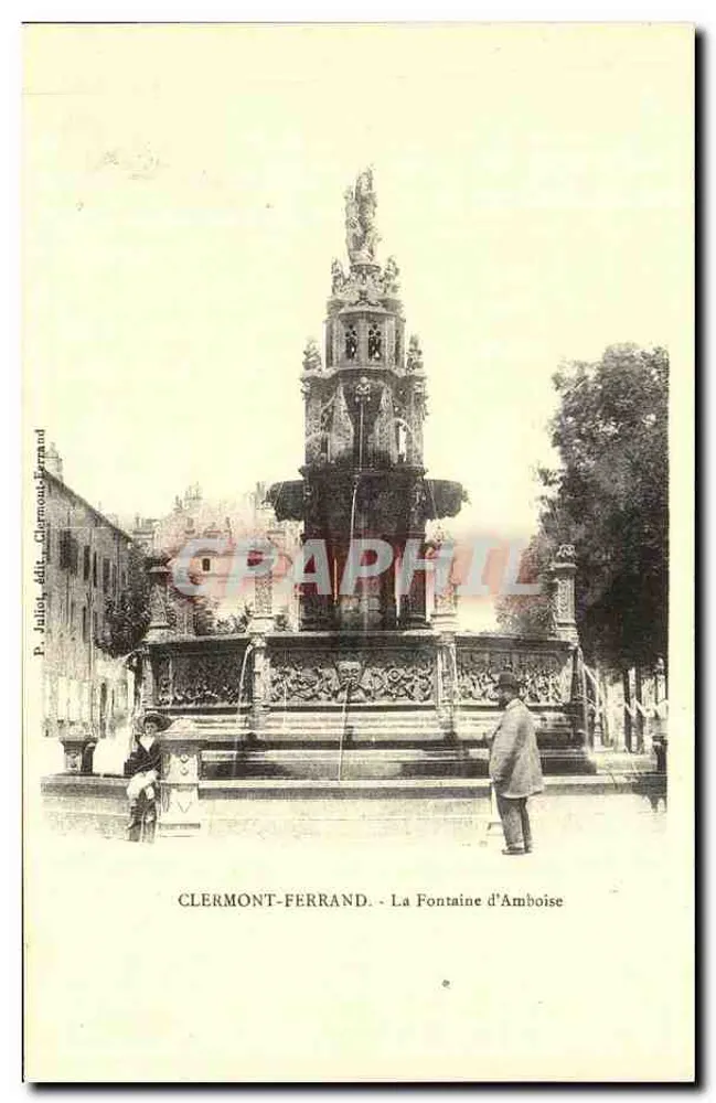 Clermont-Ferrand - A Fonte de Amboise — P. Julio, editor, Clermont-Ferrand - Frente