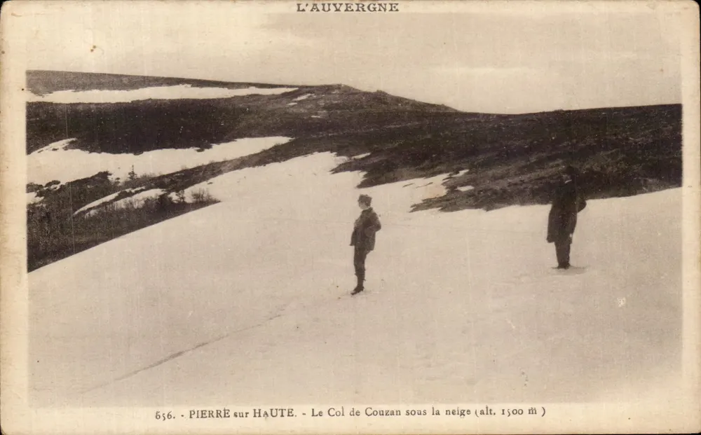 Der Col de Couzan unter Schnee (Höhe 1500 m) — Pierre-sur-Haute — Edition L. Fichet Ambert - Vorderseite