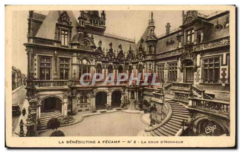 La Bénédictine em Fécamp — N° 2 — A Cour d'Honneur - Frente